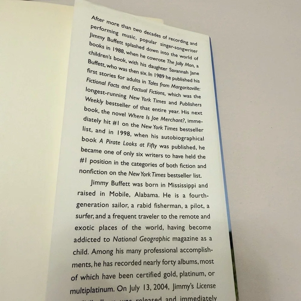 Jimmy Buffett A Salty Piece Of Land Hardcover Book 2004 First Editon HC DJ VTG